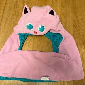 Pokémon Jigglypuff Hooded Scarf Fleece Wrap – Official Licensed